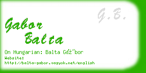 gabor balta business card